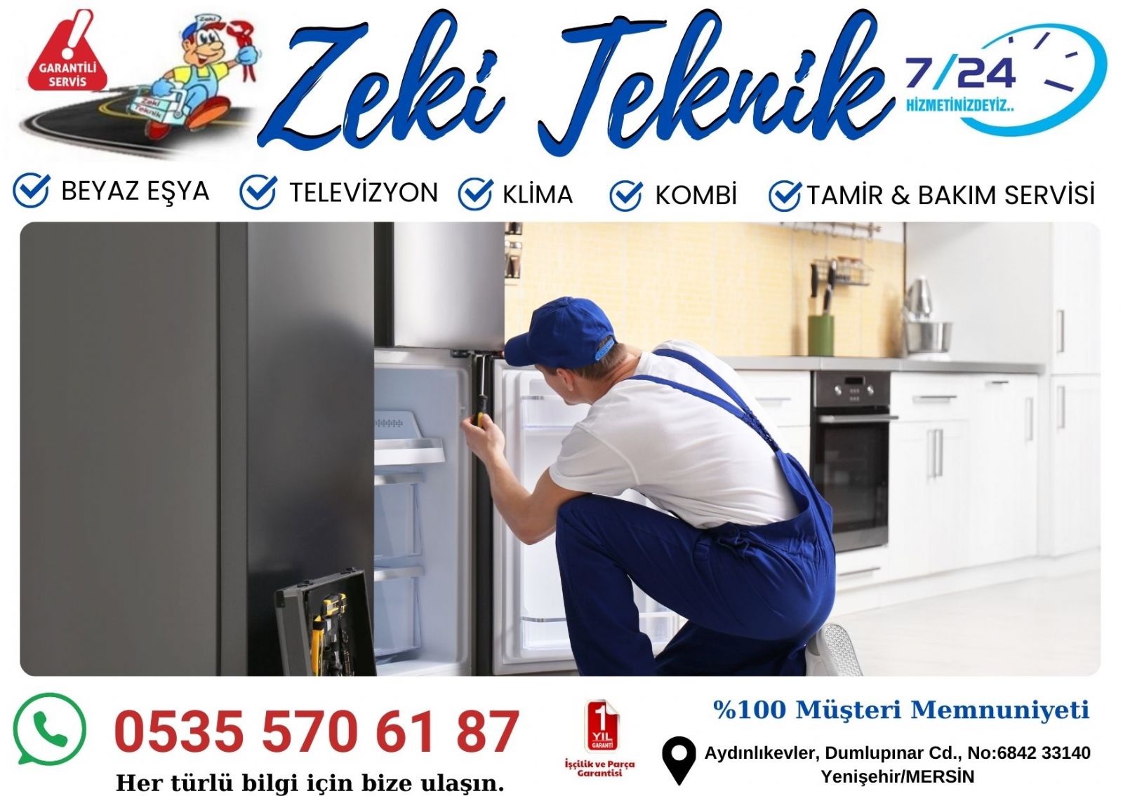 Mersin Yenişehir Buzdolabı Servisi